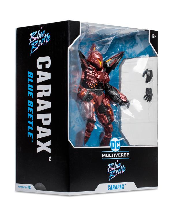 Figura de acción Mega Carapax de DC Multiverse Blue Beetle