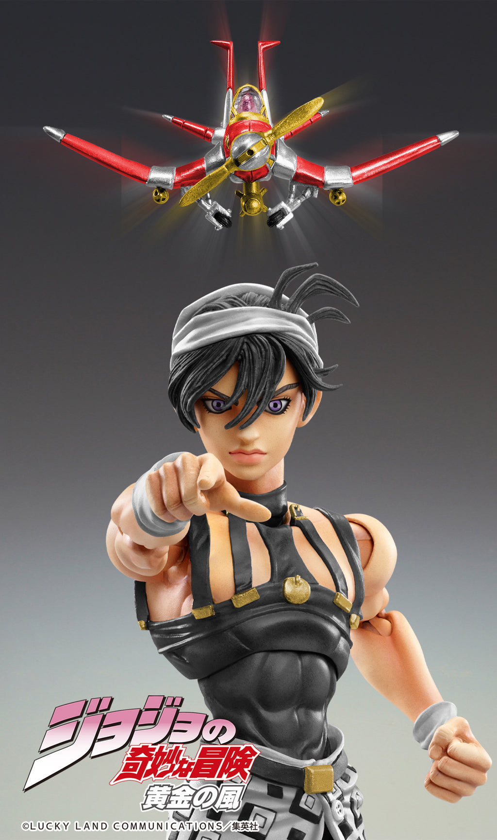 JoJo's Bizarre Adventure: Super Action Statue Narancia Ghirga & Aerosmith (Black Variant)