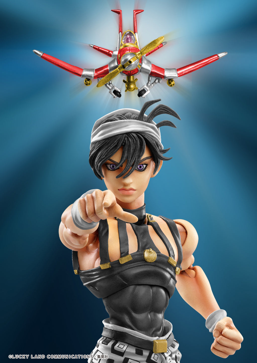 JoJo's Bizarre Adventure: Super Action Statue Narancia Ghirga & Aerosmith (Black Variant)