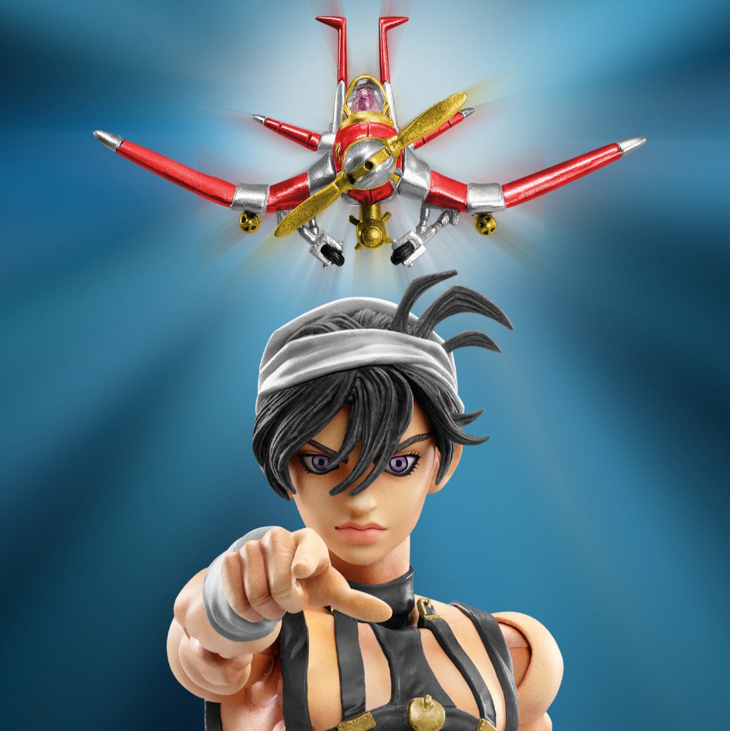 JoJo's Bizarre Adventure: Super Action Statue Narancia Ghirga & Aerosmith (Black Variant)
