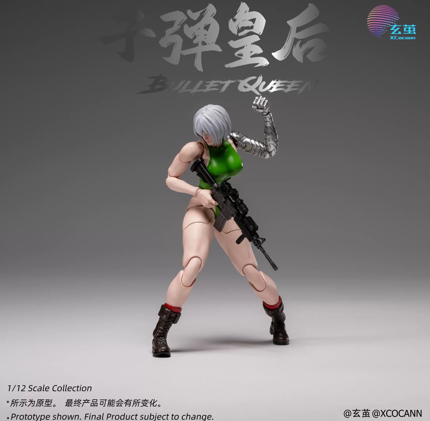 Xcocann Studio CFC-02B Bullet Queen Deluxe 1/12 Scale Action Figure