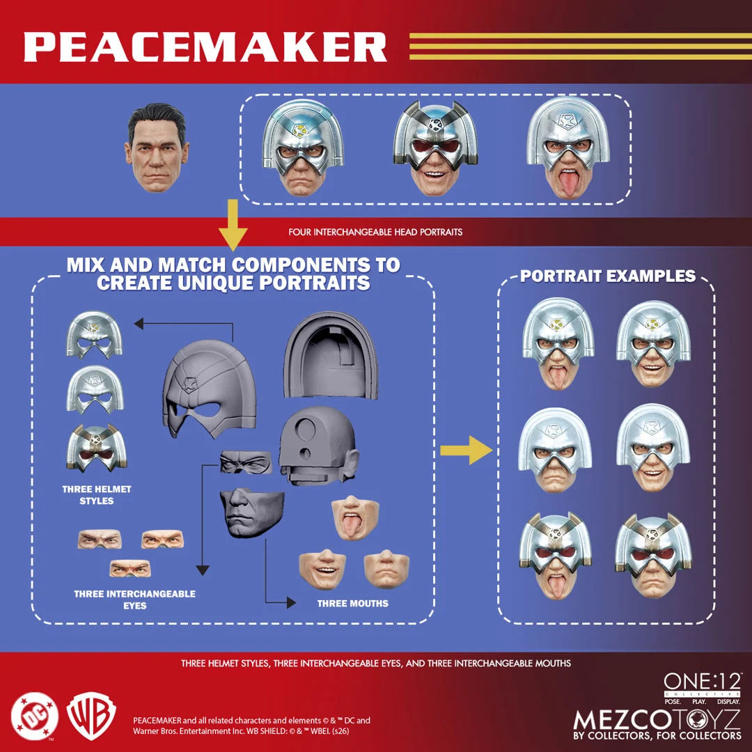Mezco Toyz One:12 Collective Peacemaker 1/12 Scale Action Figure