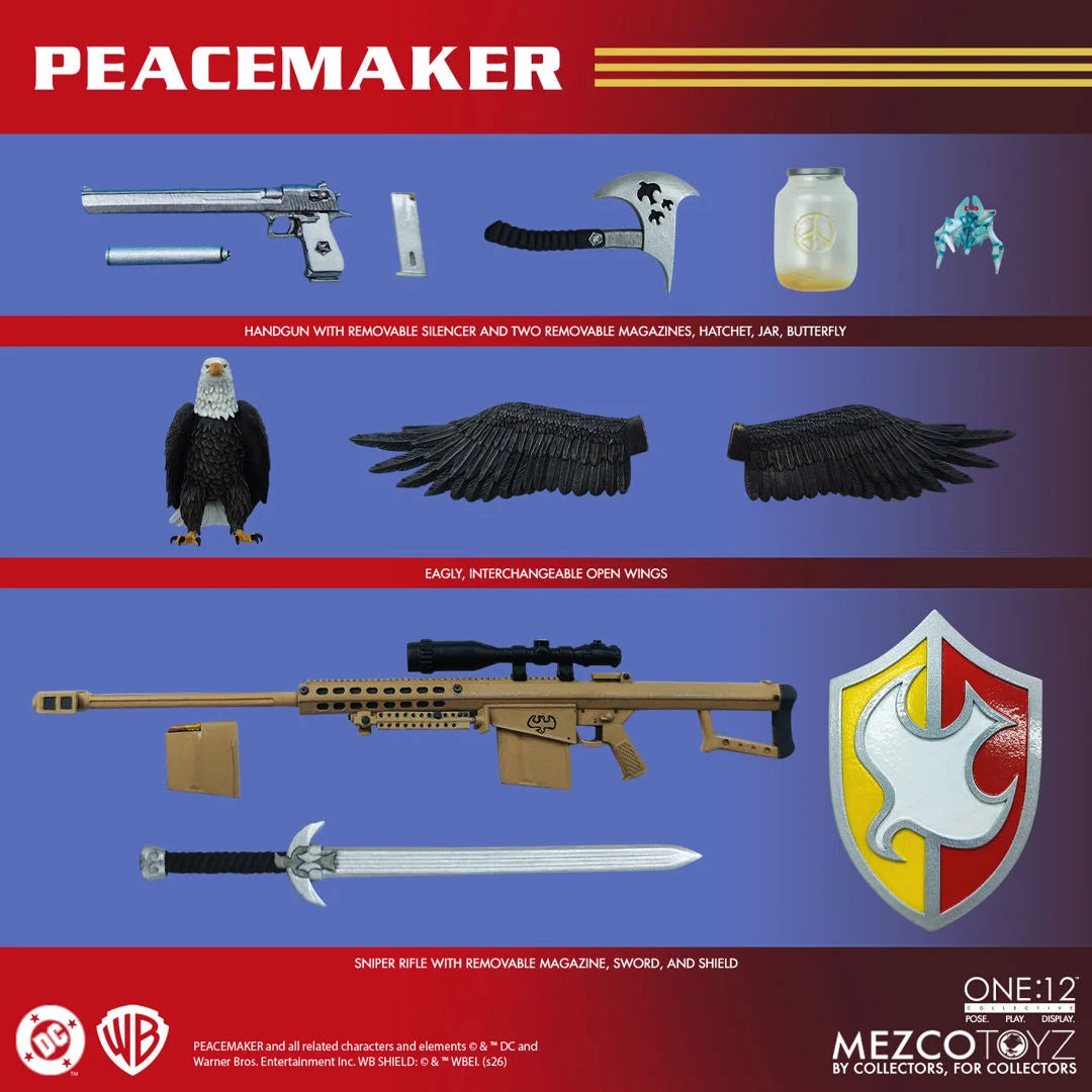 Mezco Toyz One:12 Collective Peacemaker 1/12 Scale Action Figure