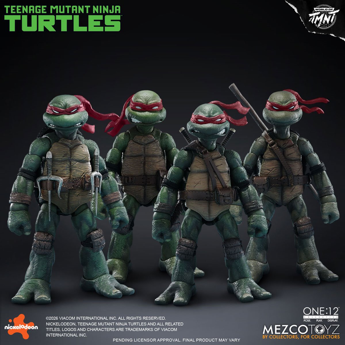 Mezco Toyz One:12 Collective Teenage Mutant Ninja Turtles Mirage Comics Deluxe Boxed Set (Red Mask Variant)