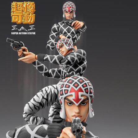 JoJo's Bizarre Adventure Super Action Statue | Guido Mista & S-P (Black Ver.)