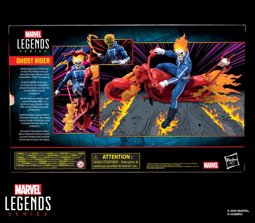 Marvel Legends Ghost Rider Johnny Blaze with Motorcycle 6 Inch Action Figure