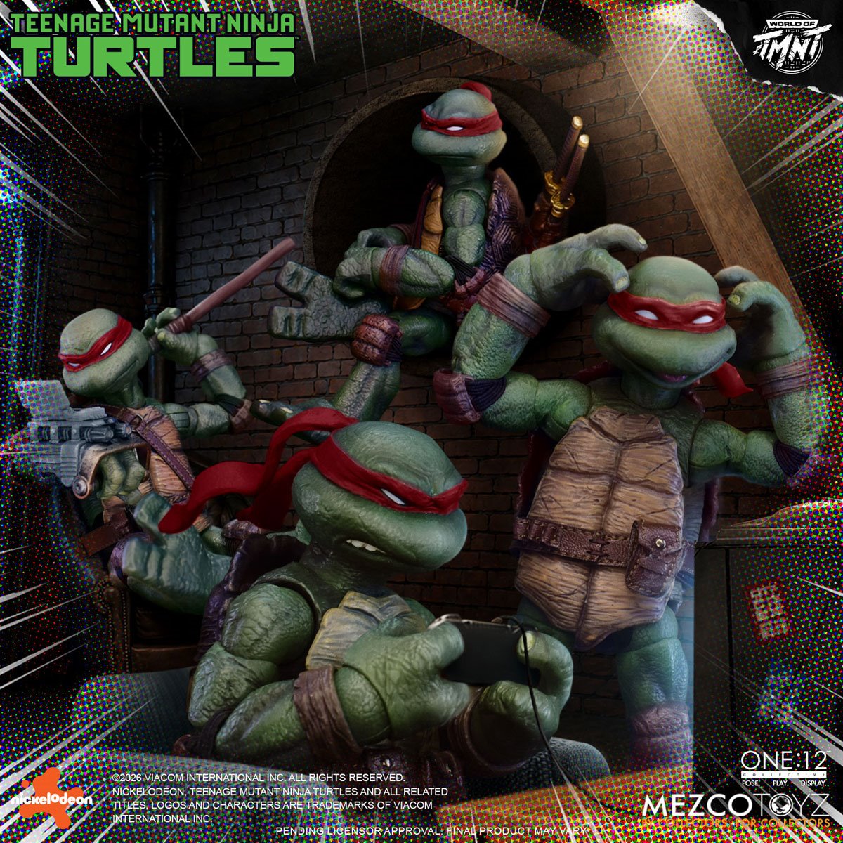 Mezco Toyz One:12 Collective Teenage Mutant Ninja Turtles Mirage Comics Deluxe Boxed Set (Red Mask Variant)