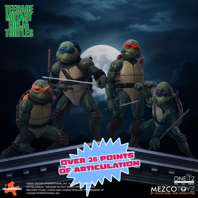 Mezco One:12 Collective Teenage Mutant Ninja Turtles 1990 Movie Deluxe Box Set