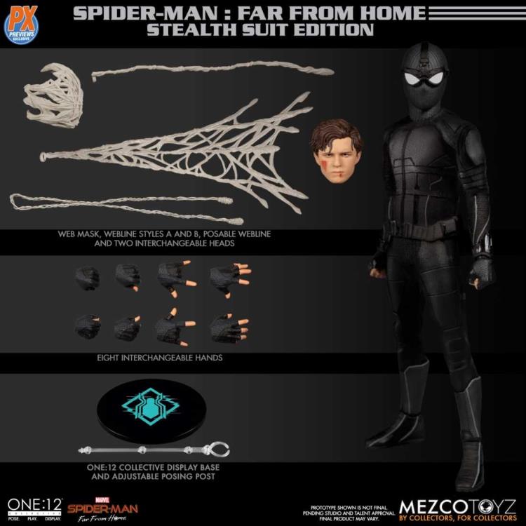 Mezco ONE:12 Collective Far From Home Stealth Suit Spider-Man