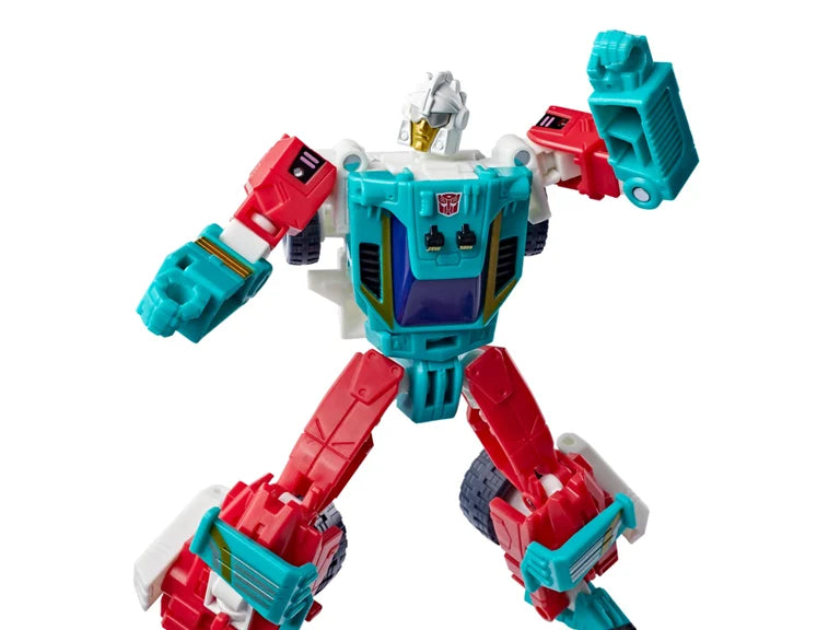 Hasbro Transformers Age of the Primes Deluxe Class Autobot Joyride with Autobot Hotwire Powermaster 5.25-Inch Action Figure