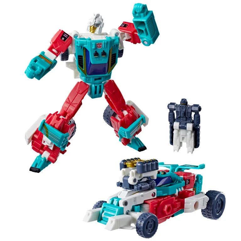 Hasbro Transformers Age of the Primes Deluxe Class Autobot Joyride with Autobot Hotwire Powermaster 5.25-Inch Action Figure