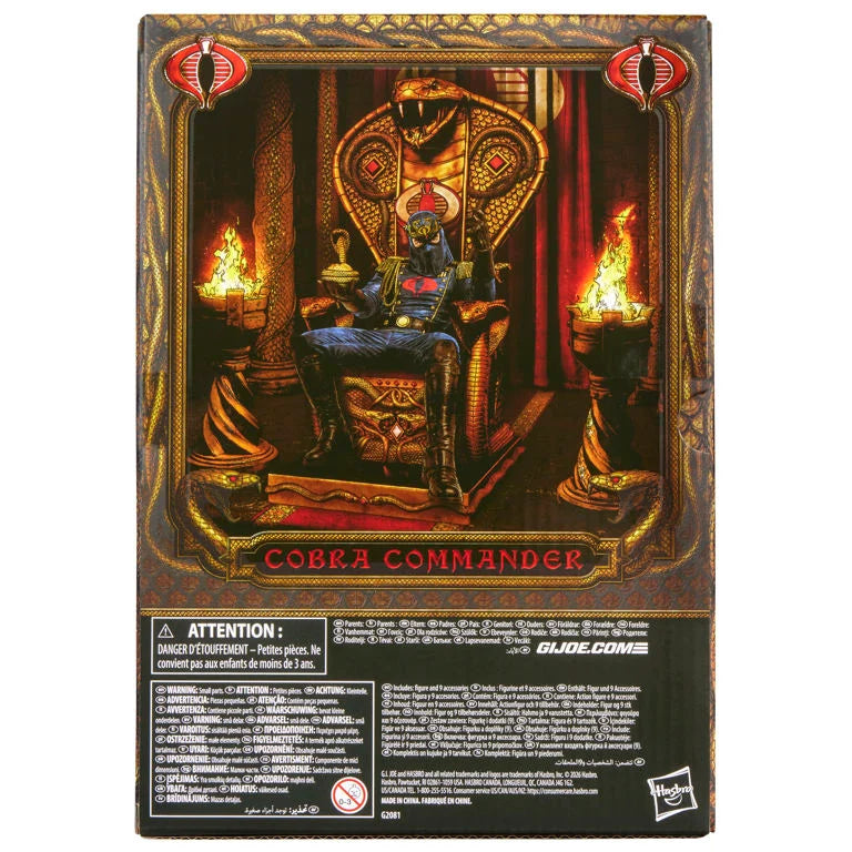 Hasbro G.I. Joe Classified Series Cobra Commander (Dress Uniform) Action Figure with Throne