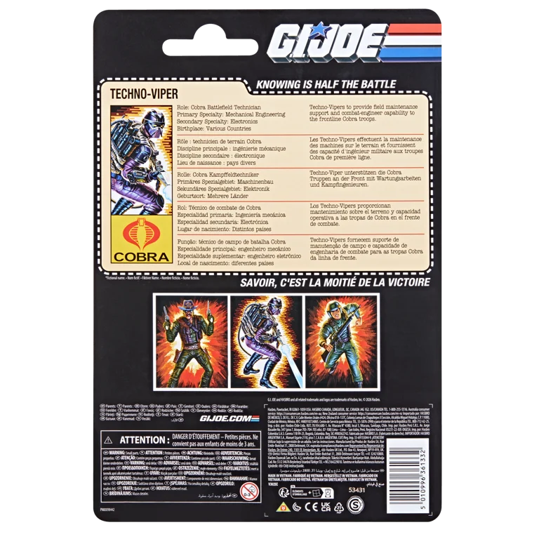 Hasbro G.I. Joe Classified Series Retro Collection Techno-Viper Action Figure