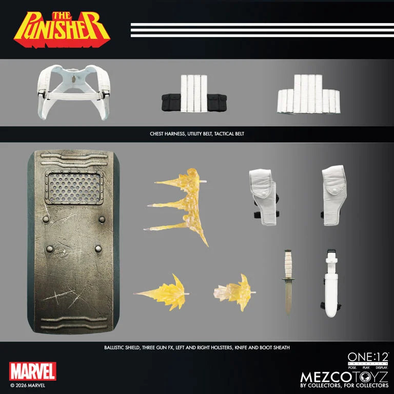 Mezco One 12 Collective The Punisher Action Figure Marvel Comics Collectible