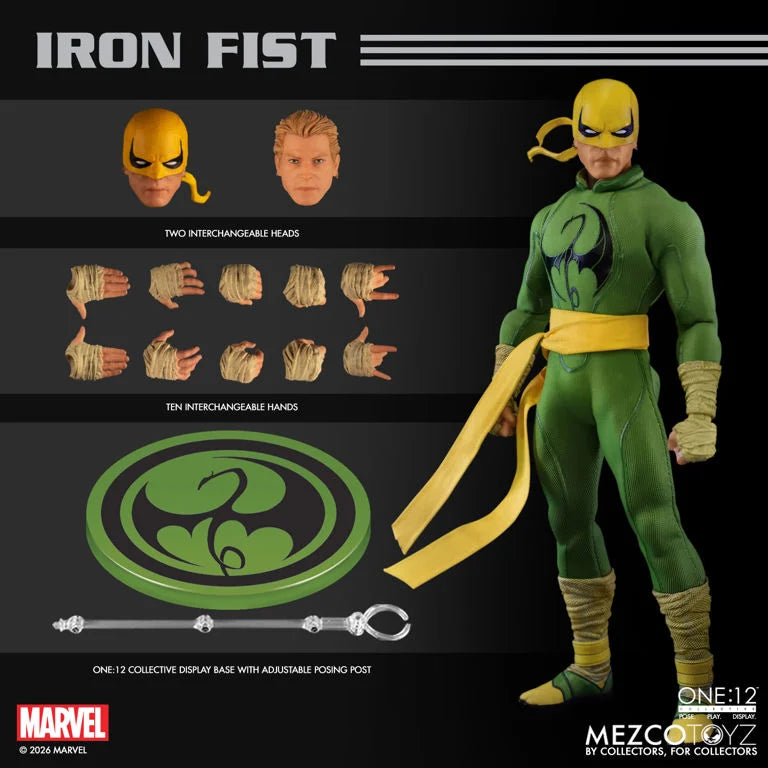 Mezco One:12 Collective Marvel Iron Fist Action Figure