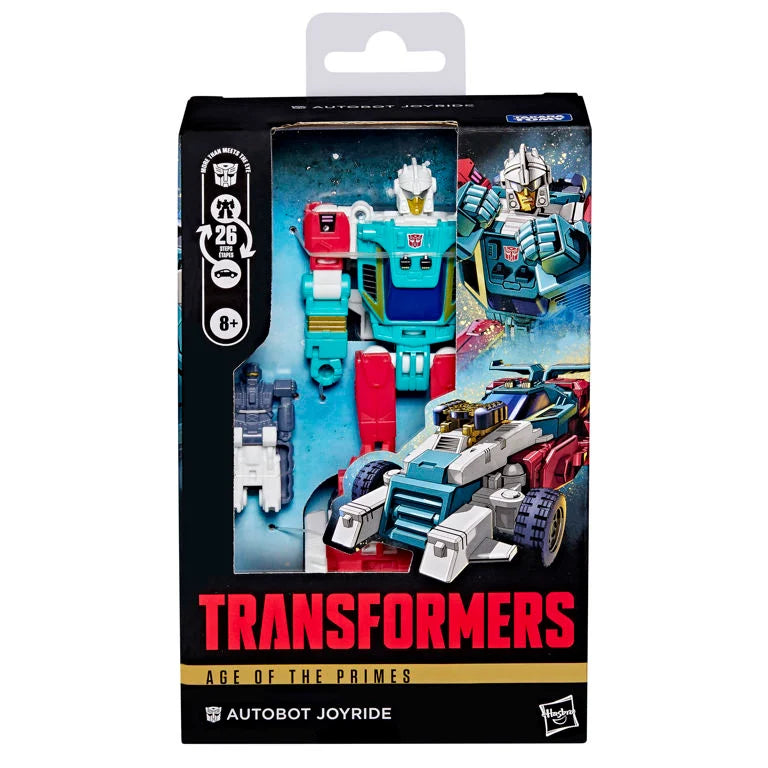 Hasbro Transformers Age of the Primes Deluxe Class Autobot Joyride with Autobot Hotwire Powermaster 5.25-Inch Action Figure