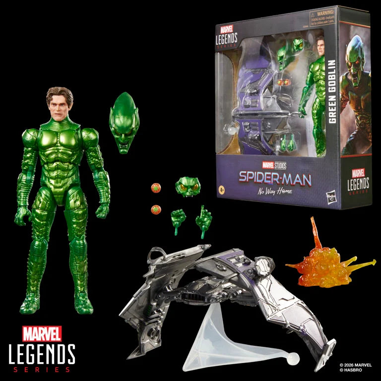 Hasbro Marvel Legends Spider-Man: No Way Home Green Goblin Action Figure and Glider Set