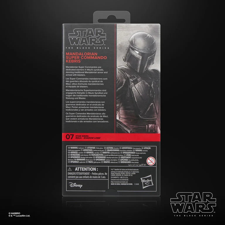 Maul Shadow Lord The Black Series Mandalorian Super Commando Kebris Action Figure