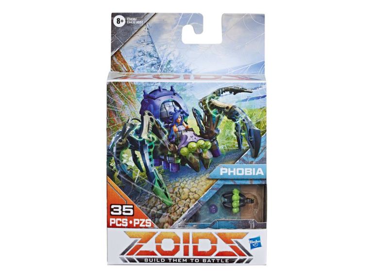 Zoids Wild Mega Battlers Phobia Spider Type Build to Battle Wind Up Model Kit with Snare Figure 35 Pieces