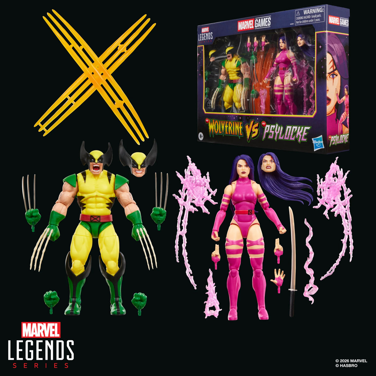 Marvel Legends Gamerverse Wolverine vs. Psylocke 2-Pack Action Figures