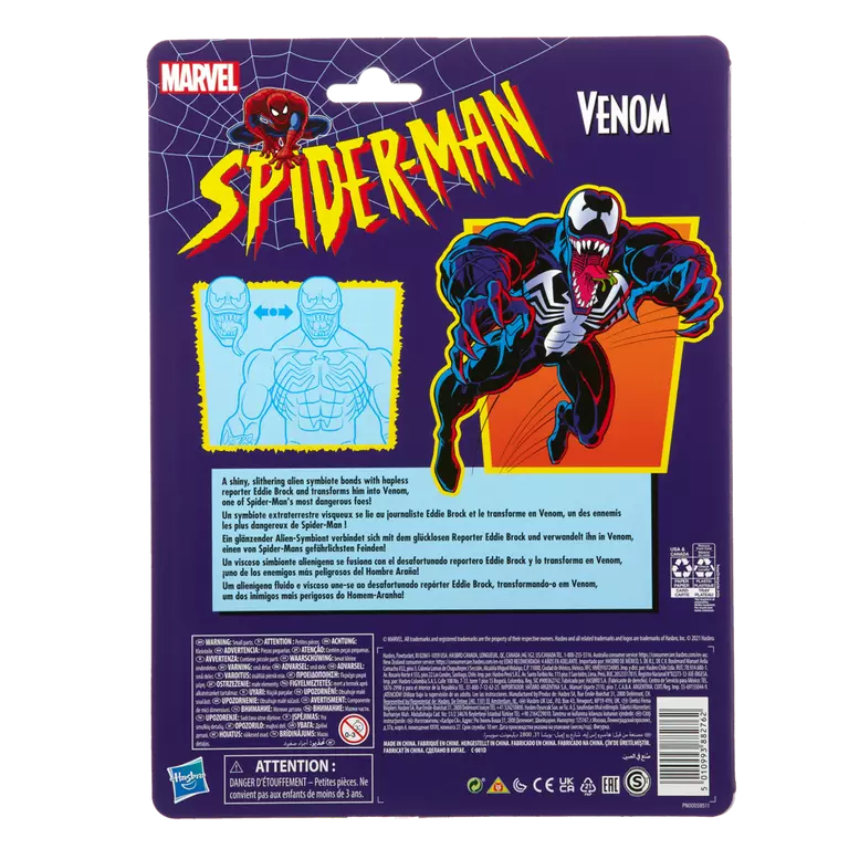 Hasbro Marvel Legends Retro Cardback Venom Action Figure