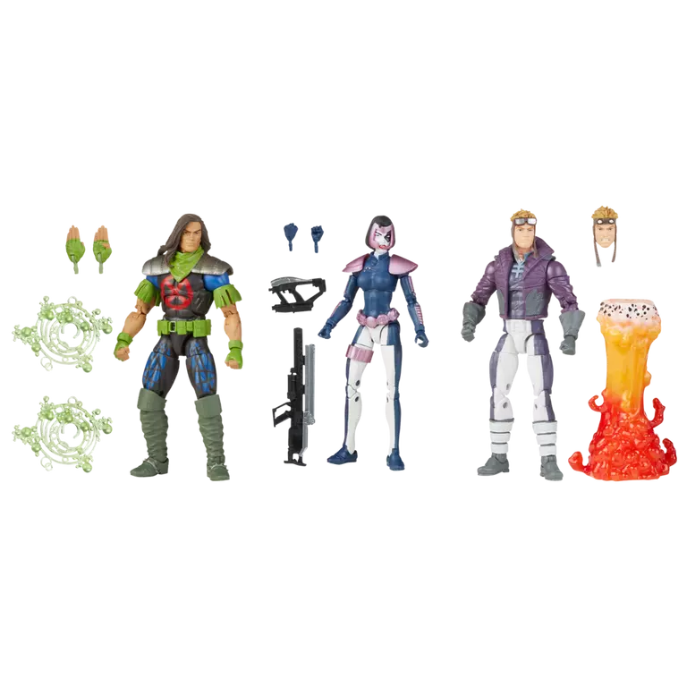 Marvel Legends X-Force Domino, Rictor & Cannonball 3-Pack Action Figures