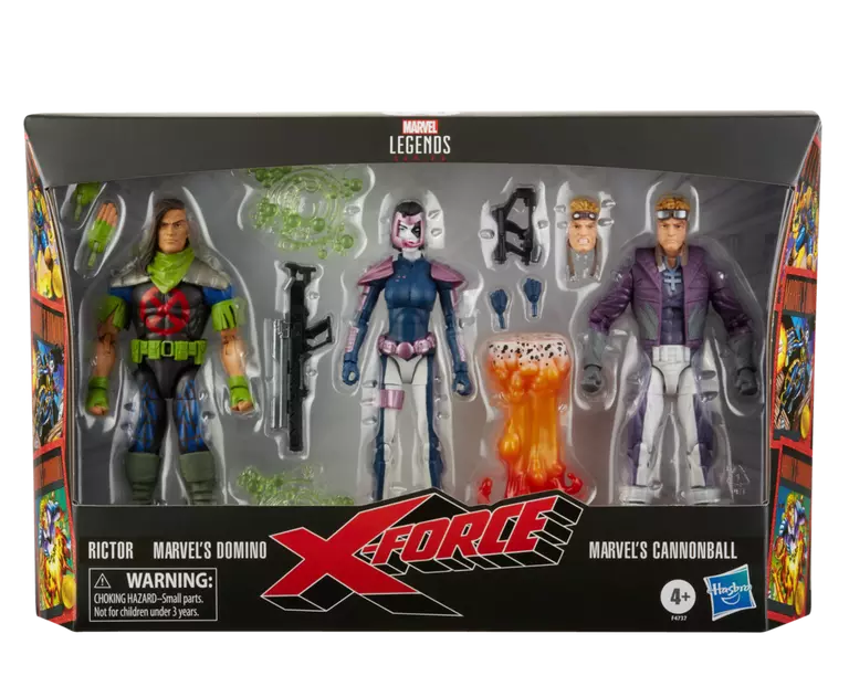 Marvel Legends X-Force Domino, Rictor & Cannonball 3-Pack Action Figures