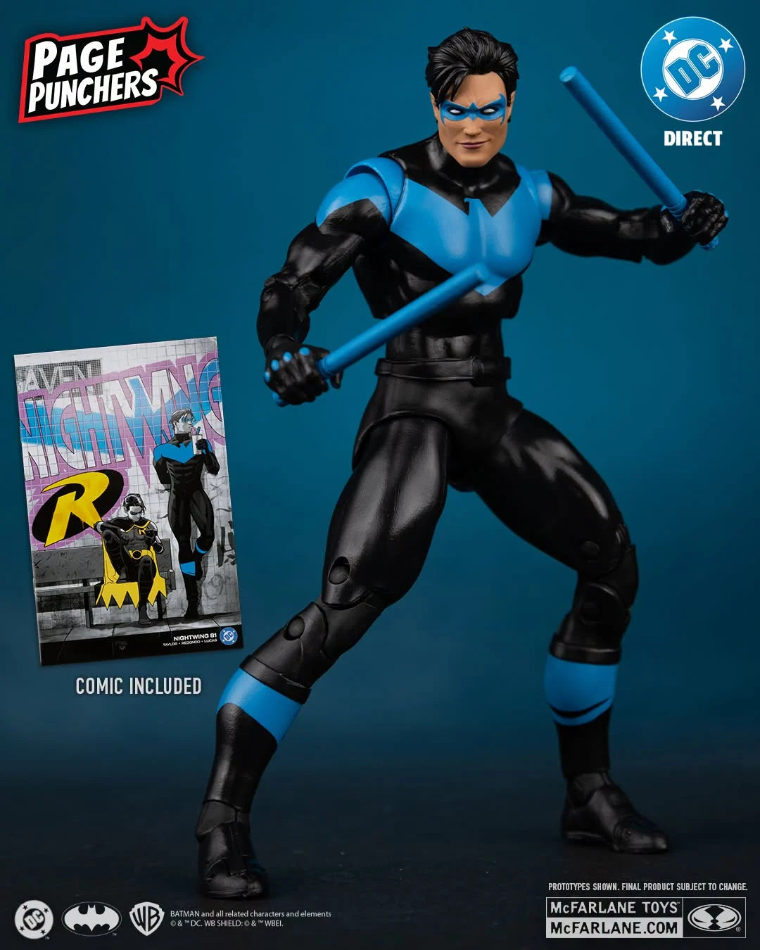 McFarlane DC Direct Page Punchers Nightwing #81 7-Inch Action Figure with Comic