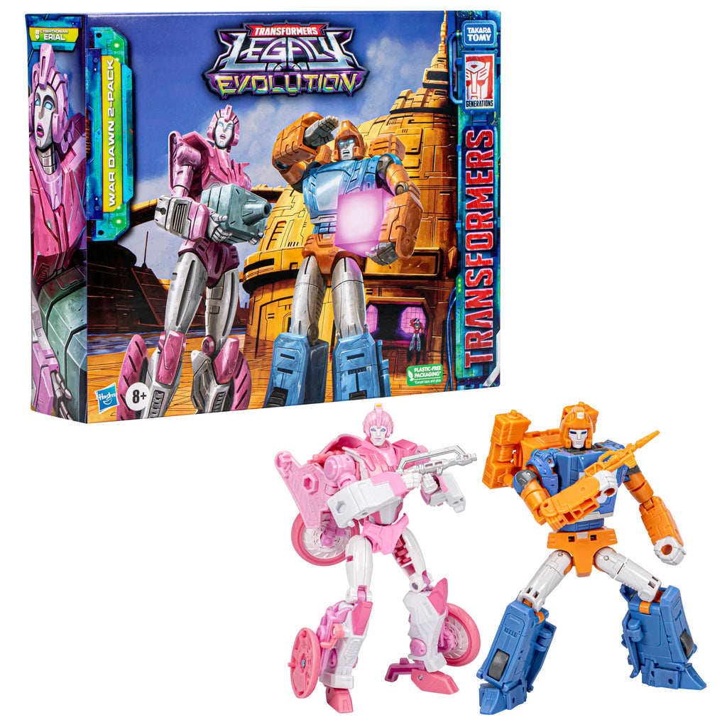 Paquete de 2 figuras de Transformers Legacy Evolution War Dawn