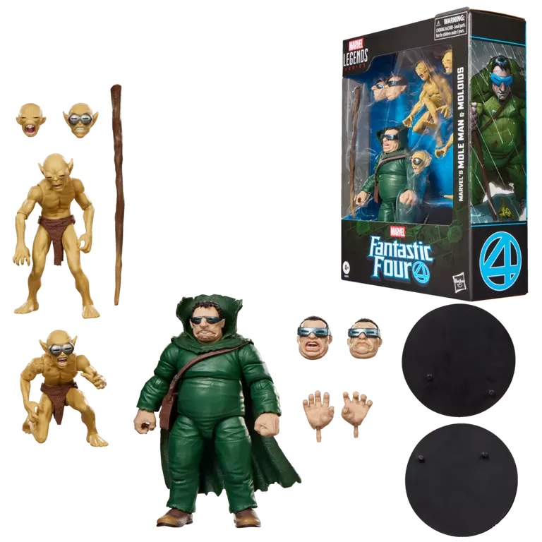 Fantastic Four Comics - Marvel Legends - Marvel's Mole Man & Moloids Action Figure Multi-Pack