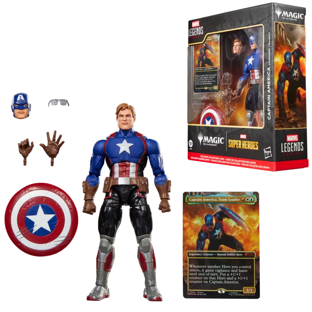 Marvel Legends Avengers: Twilight Captain America Action Figure with Magic: The Gathering Card