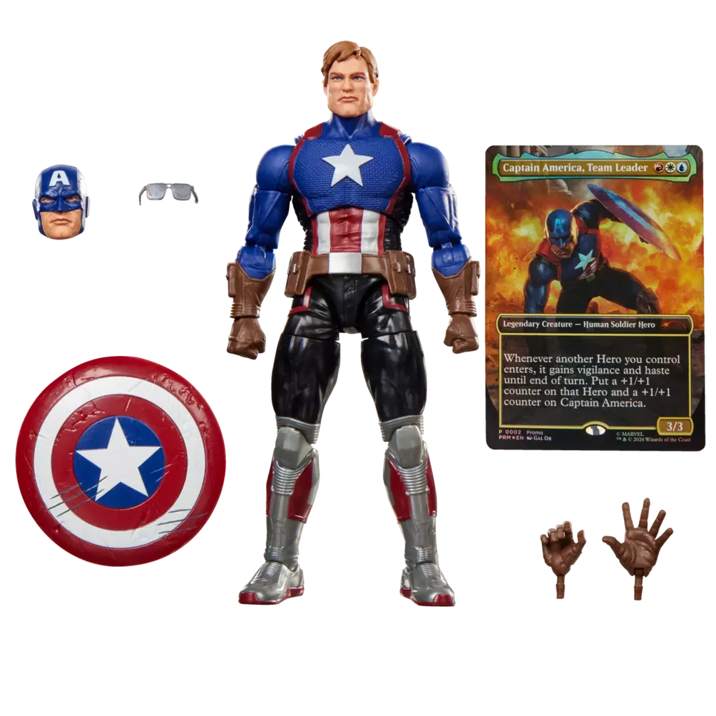 Marvel Legends Avengers: Twilight Captain America Action Figure with Magic: The Gathering Card