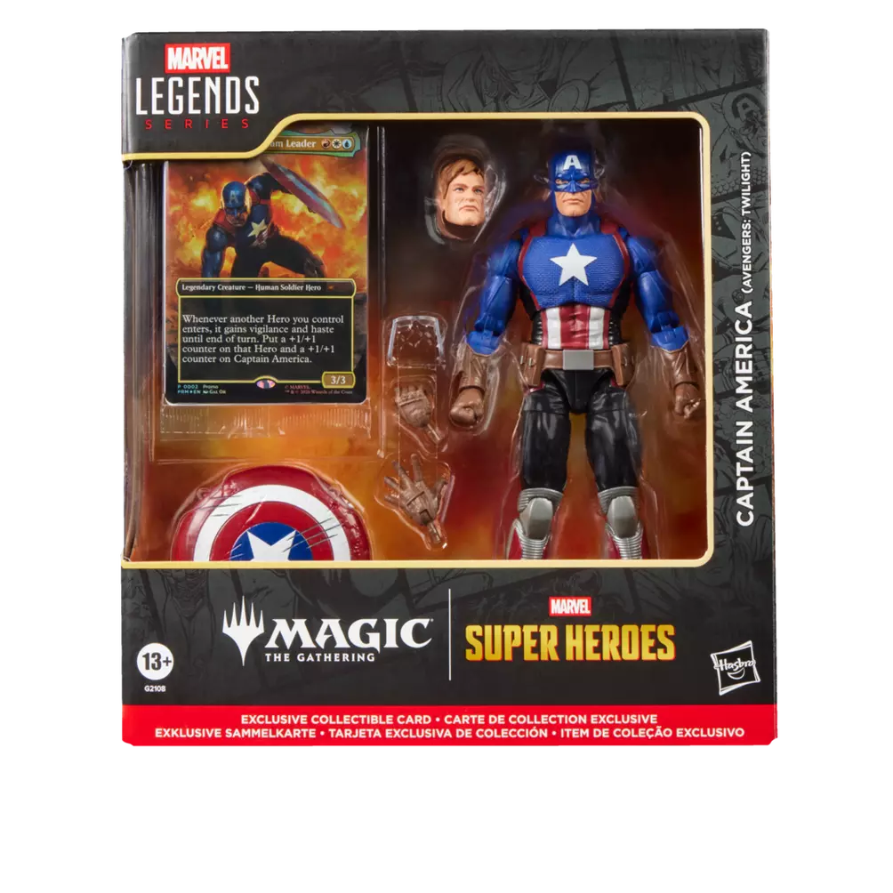 Marvel Legends Avengers: Twilight Captain America Action Figure with Magic: The Gathering Card