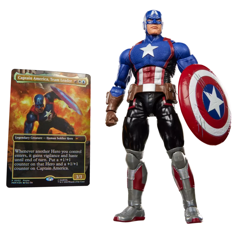 Marvel Legends Avengers: Twilight Captain America Action Figure with Magic: The Gathering Card