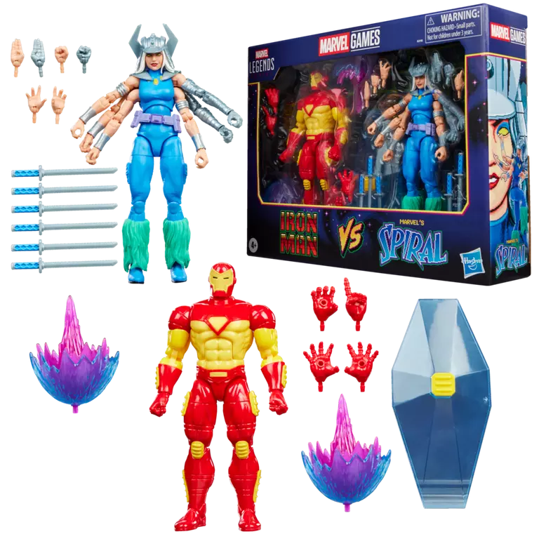 Hasbro Marvel Legends Iron Man vs Marvel's Spiral 6-Inch Action Figure Two-Pack
