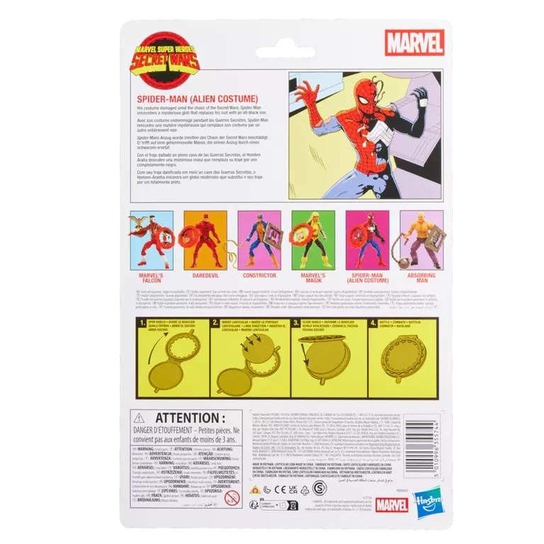 Marvel Legends Secret Wars II Spider Man Black Suit 6 Inch Figure Retro Cardback