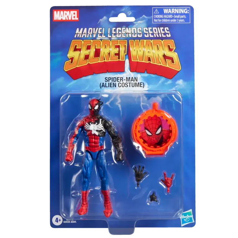 Marvel Legends Secret Wars II Spider Man Black Suit 6 Inch Figure Retro Cardback