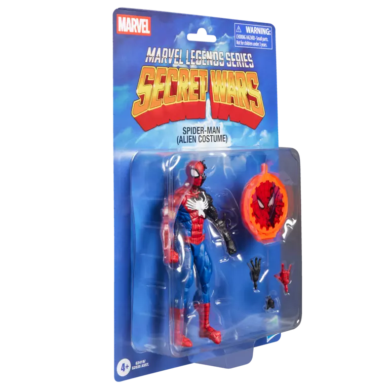 Marvel Legends Secret Wars II Spider Man Black Suit 6 Inch Figure Retro Cardback