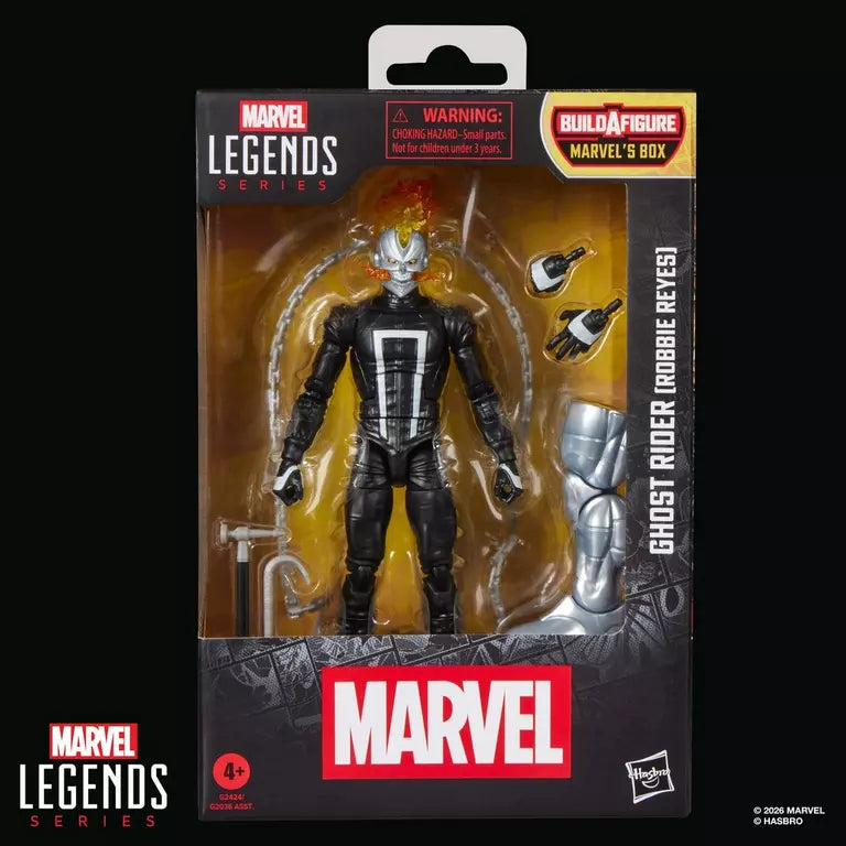 Marvel Legends Series Ghost Rider Robbie Reyes 6 Inch Action Figure with Marvel's Box Build A Figure Part