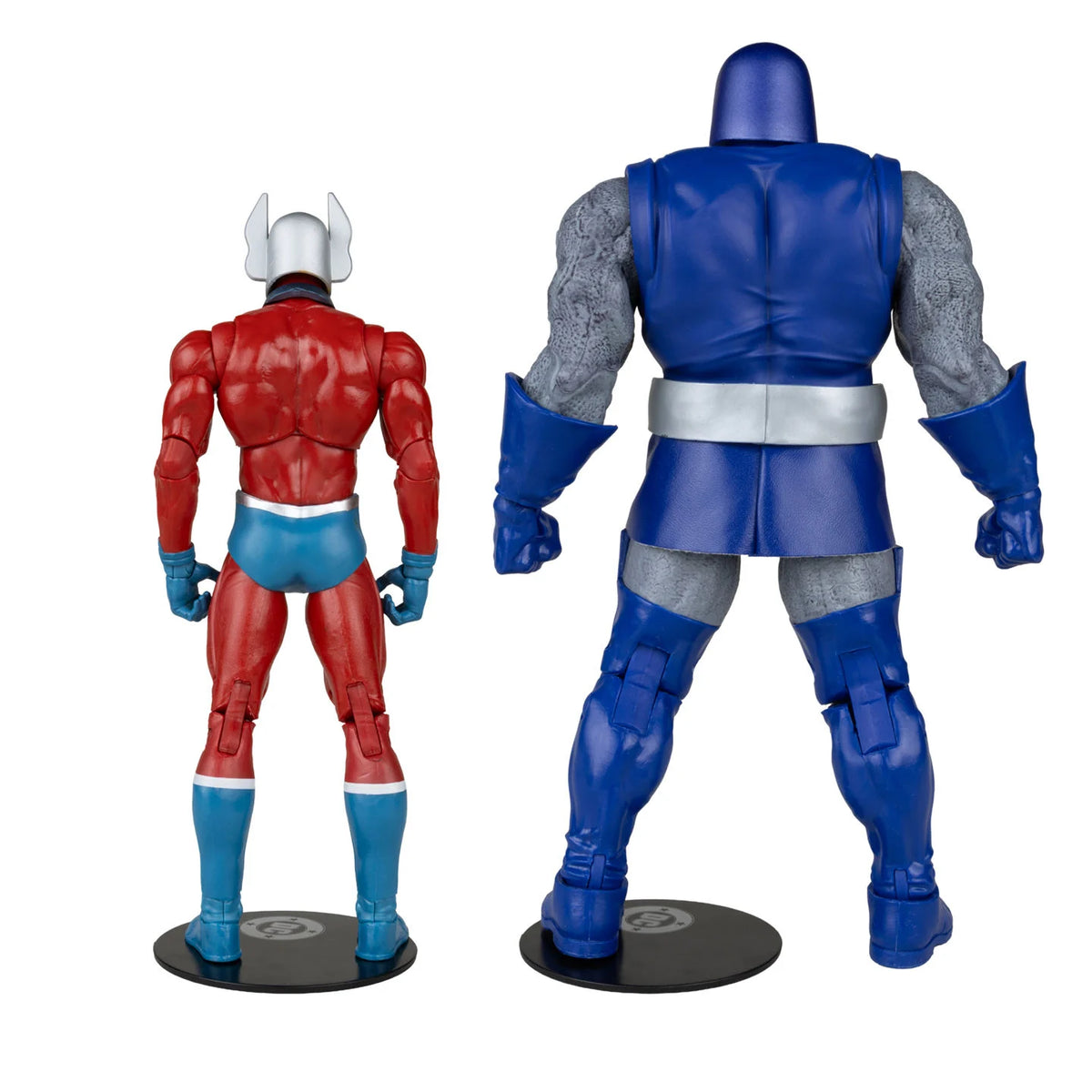 McFarlane Darkseid and Orion New Gods figures rear view