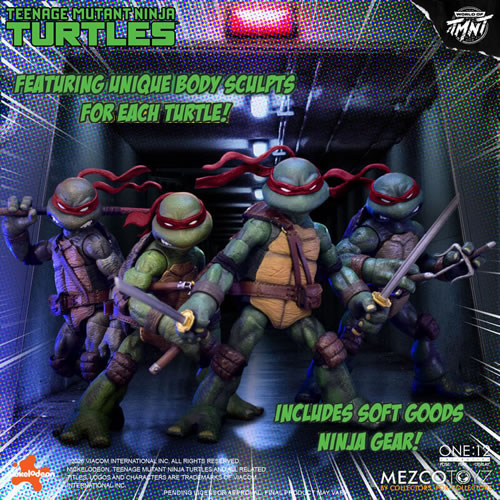 Mezco Toyz One:12 Collective Teenage Mutant Ninja Turtles Mirage Comics Deluxe Boxed Set (Red Mask Variant)