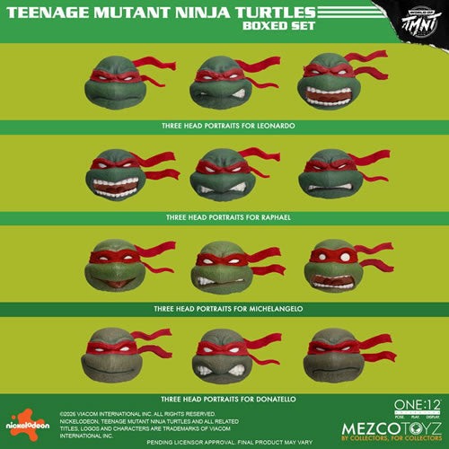 Mezco Toyz One:12 Collective Teenage Mutant Ninja Turtles Mirage Comics Deluxe Boxed Set (Red Mask Variant)