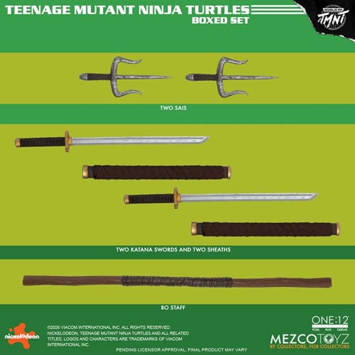 Mezco Toyz One:12 Collective Teenage Mutant Ninja Turtles Mirage Comics Deluxe Boxed Set (Red Mask Variant)