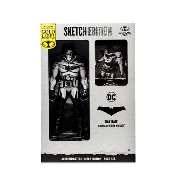 DC Multiverse Batman White Knight Sketch Edition Gold Label Exclusive