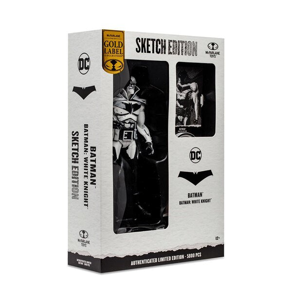 Edición de bocetos de Batman White Knight de DC Multiverse, etiqueta dorada exclusiva