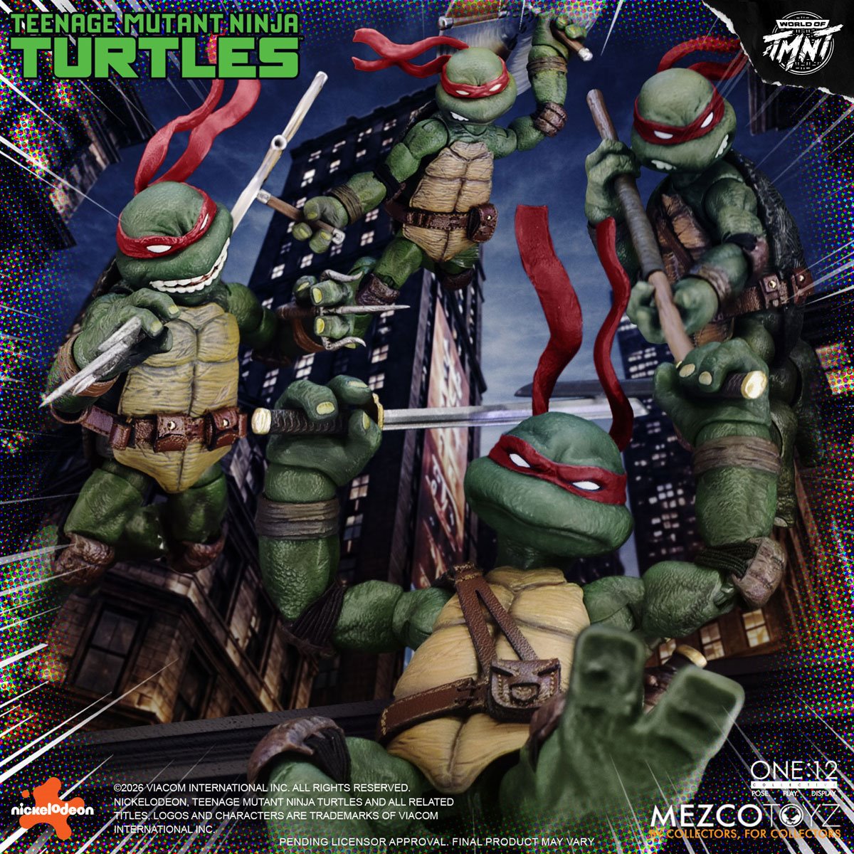 Mezco Toyz One:12 Collective Teenage Mutant Ninja Turtles Mirage Comics Deluxe Boxed Set (Red Mask Variant)