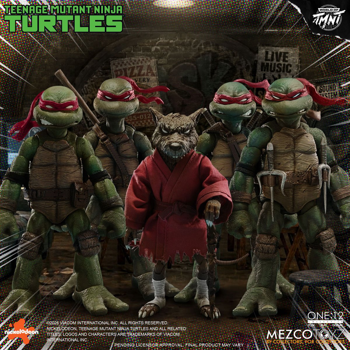 Mezco Toyz One:12 Collective Teenage Mutant Ninja Turtles Mirage Comics Deluxe Boxed Set (Red Mask Variant)