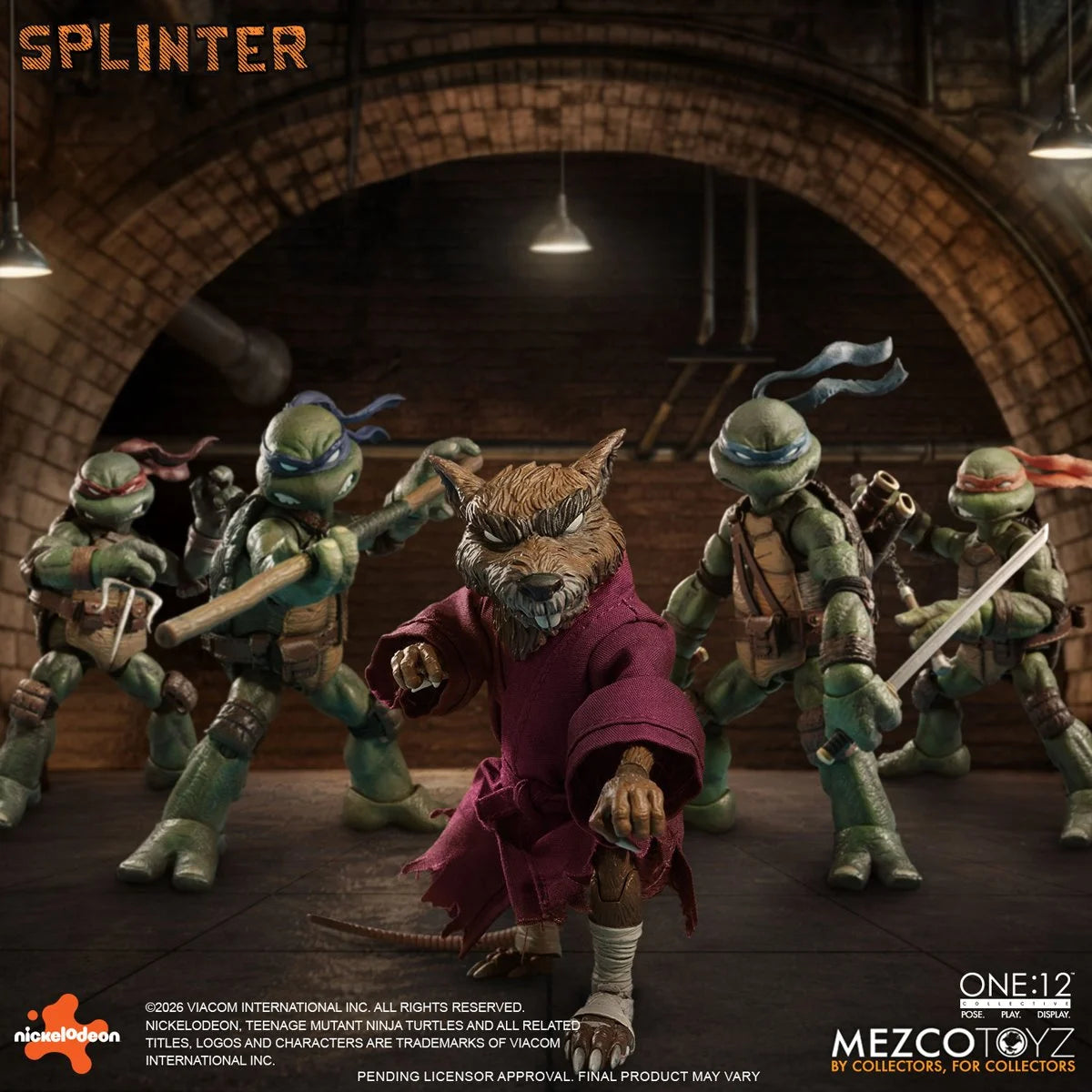 Master Splinter New Mezco One:12 Collective Teenage Mutant Ninja Turtles Master Splinter A