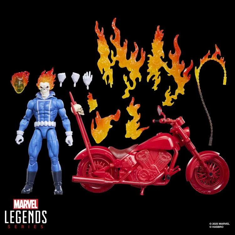 Marvel Legends Ghost Rider Johnny Blaze with Motorcycle 6 Inch Action Figure