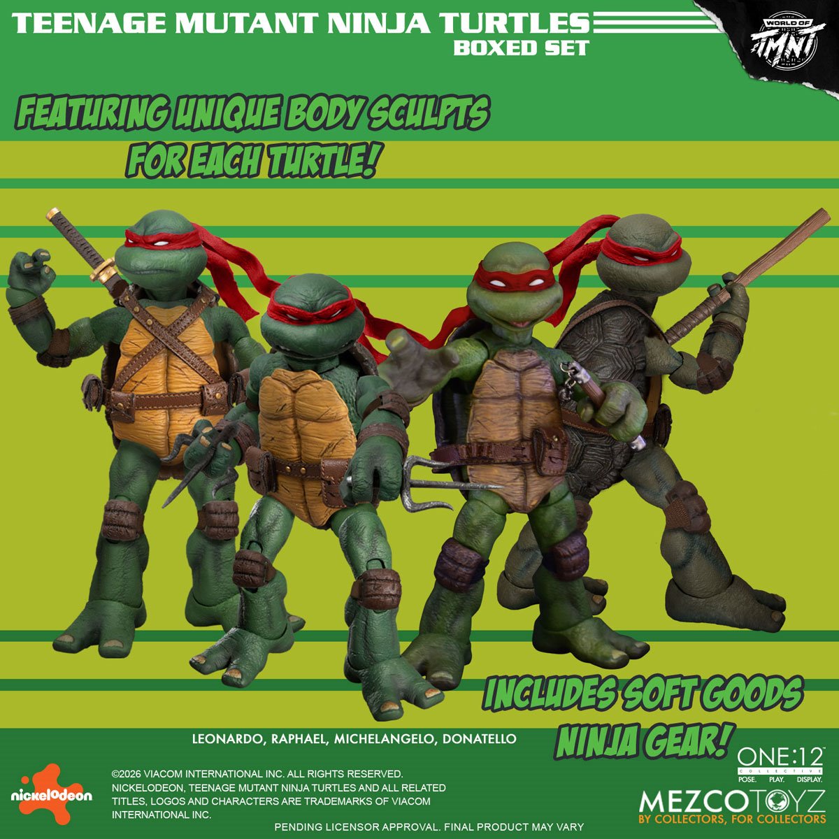 Mezco Toyz One:12 Collective Teenage Mutant Ninja Turtles Mirage Comics Deluxe Boxed Set (Red Mask Variant)